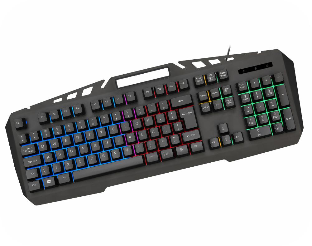 teclado usb gamer spartacus kb-a328 k-mex