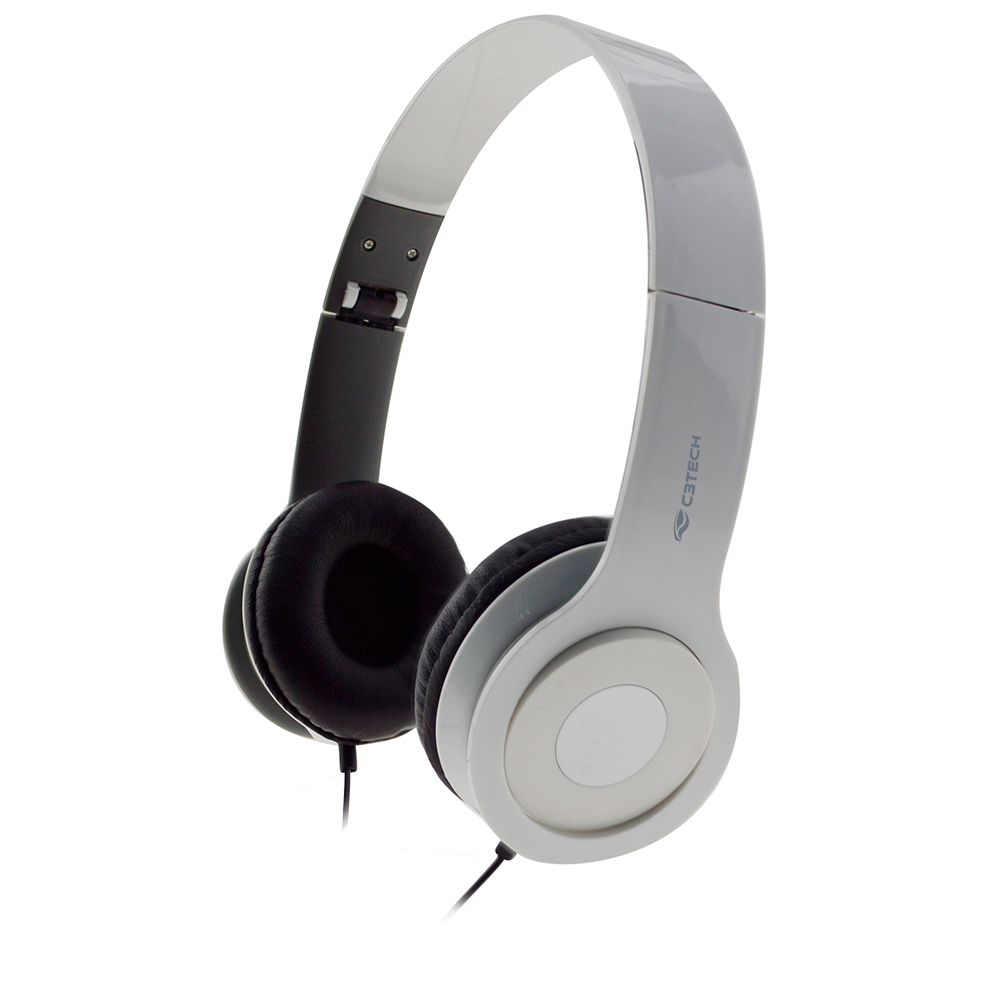 fone+microfone dobravel c3tech ph-100wh branco