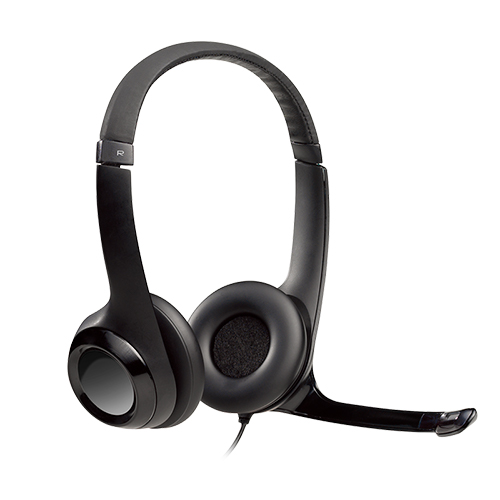fone+mic headset usb preto h390 logitech