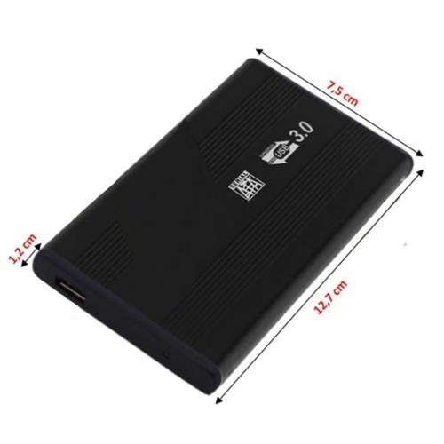 gaveta p, hd ext 2,5 usb 3.0 ley-06  lehmox preta