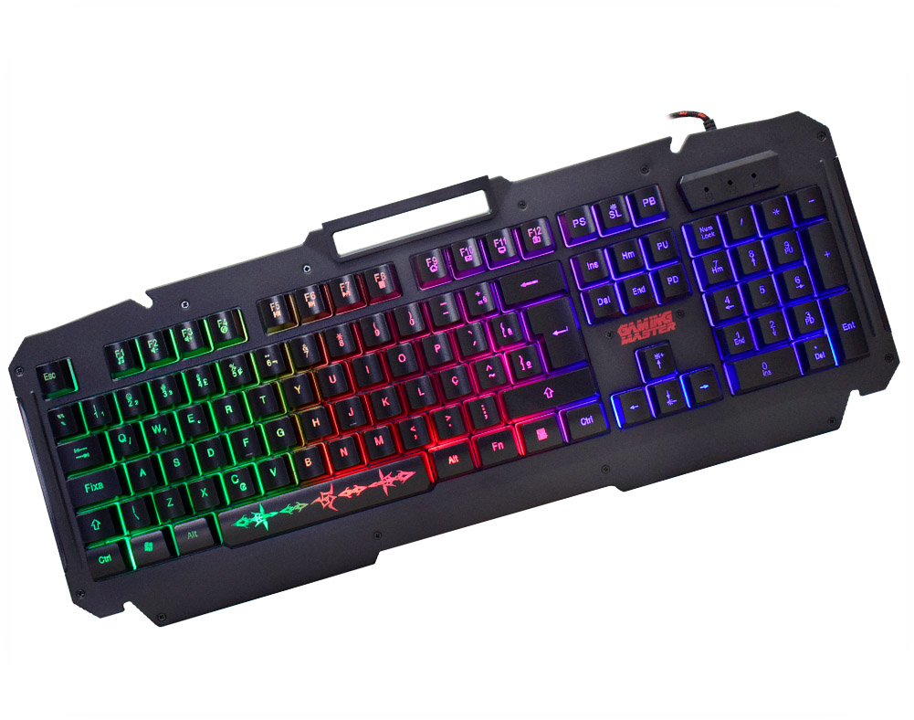 teclado usb gamer shuriken metal kmj928u k-mex