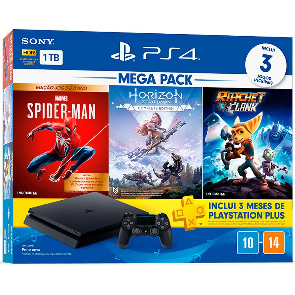 console ps4 bundle  v15 1tb cuh -2214b sony preto