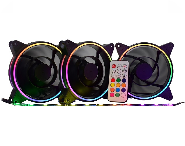 kit com 3 cooler gamer led rgb afw-w1225