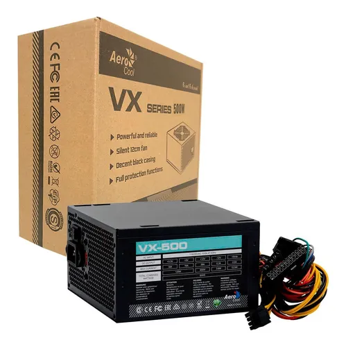 fonte 500w real vx-500 aerocool