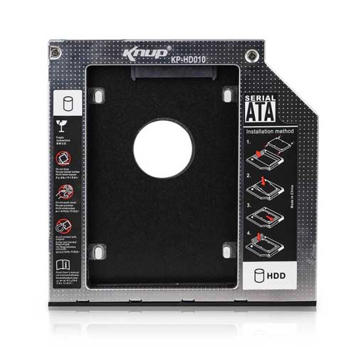 gaveta caddy p, hd, ssd sata 2,5 kp-hd010 knup 9,5mm