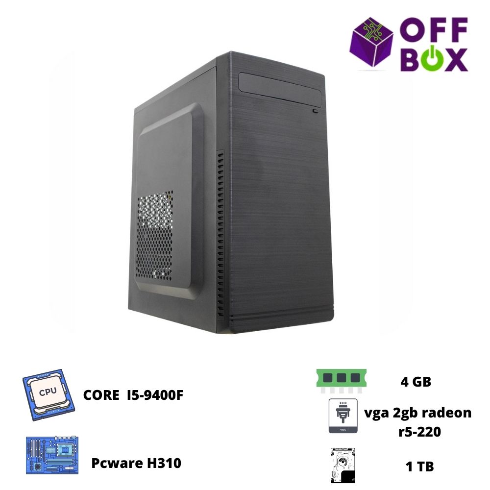 desktop offbox corp i5-9400f, pcware h310, 4g, ssd256