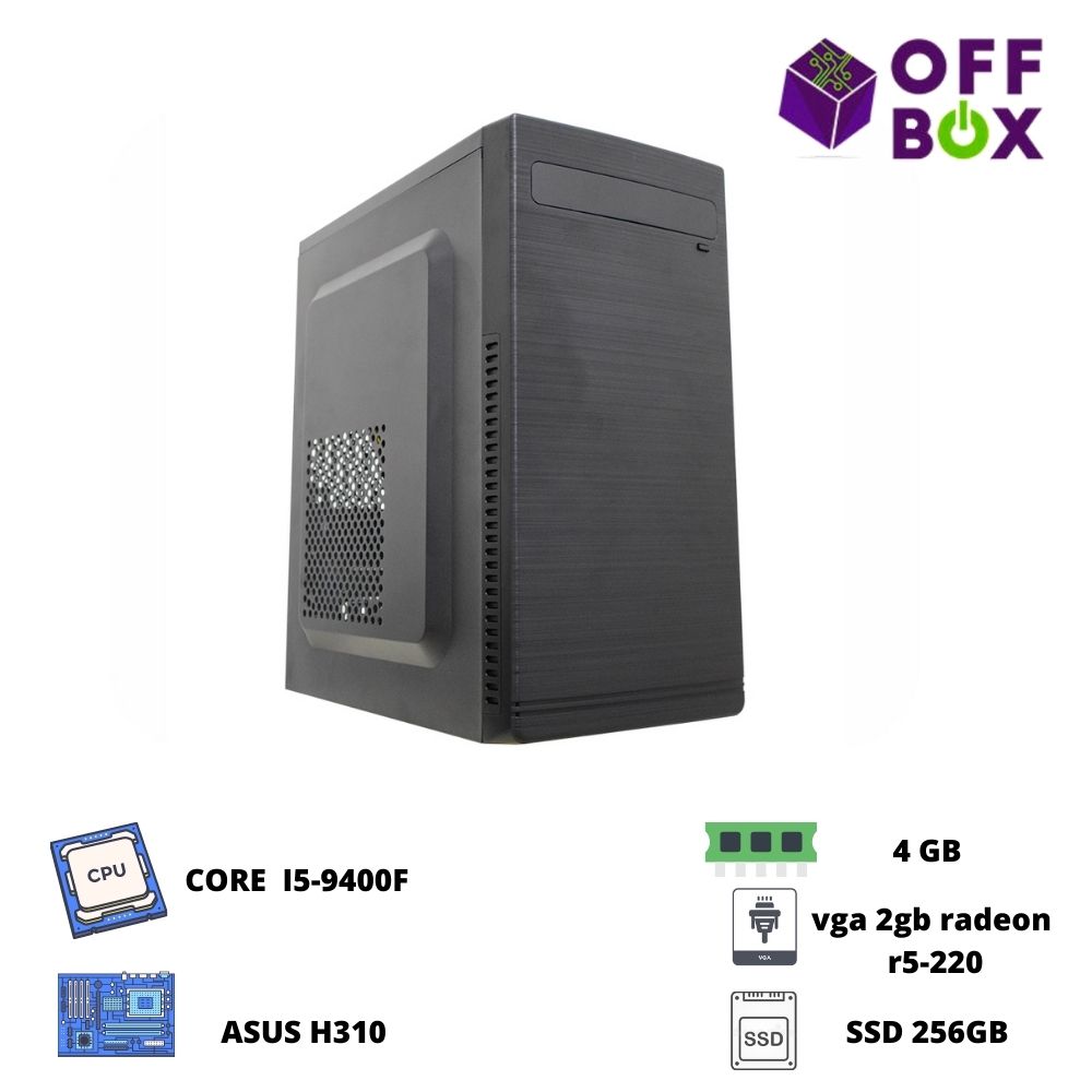 desktop offbox corp i5-9400f, asus h310, 4g, ssd256