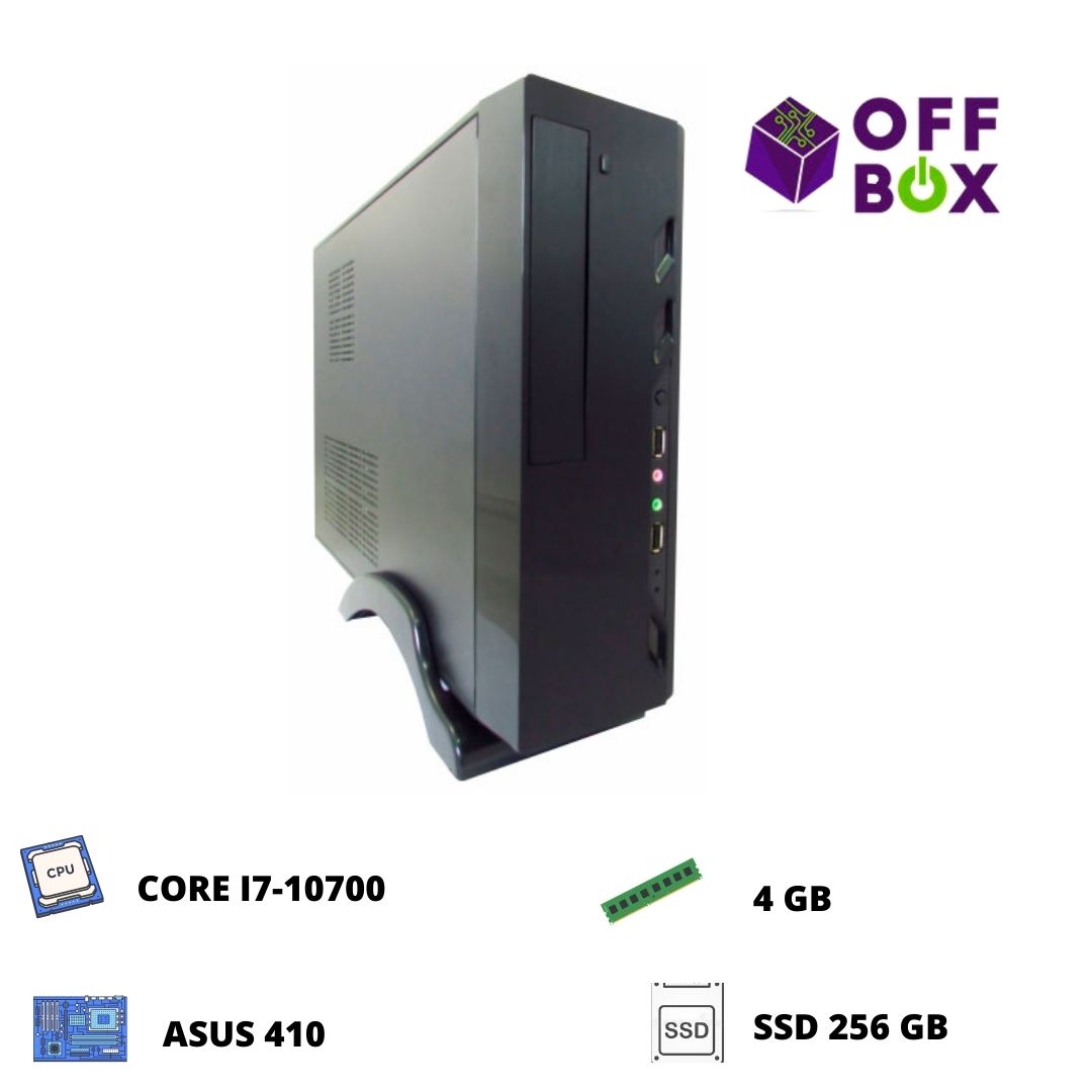 desktop offbox corp s i7-10700 , asus 410, 4g, ssd256