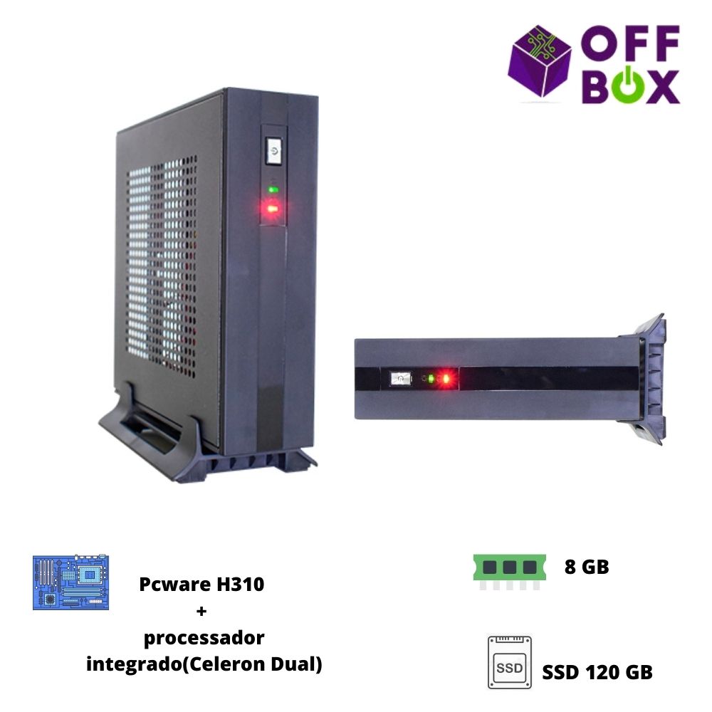 desktop offbox auto cel dual,  pcware, 8gb, ssd240gb