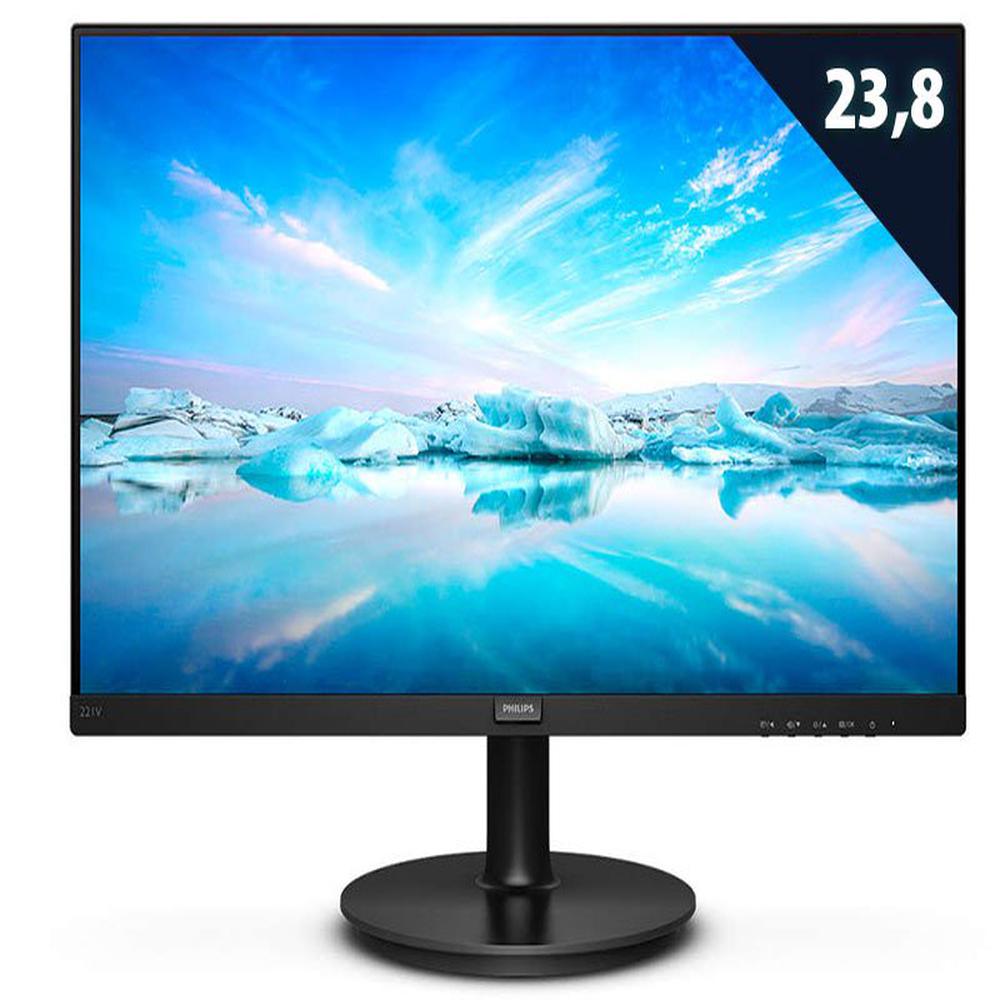 monitor lcd led 23.8 philips 242v8a preto