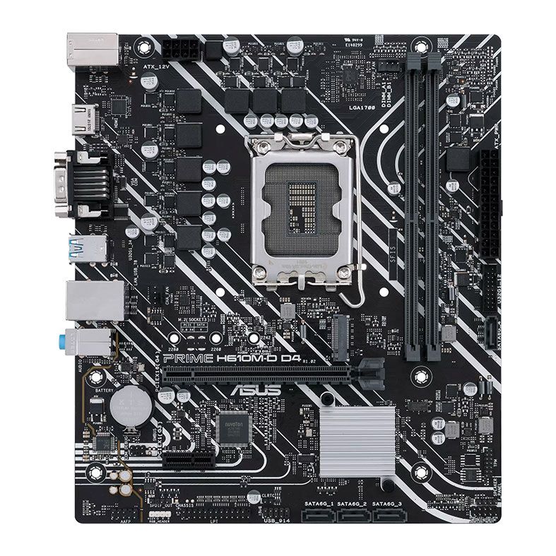 placa mae 1700 asus prime h610m-d d4 ddr4 12 ger