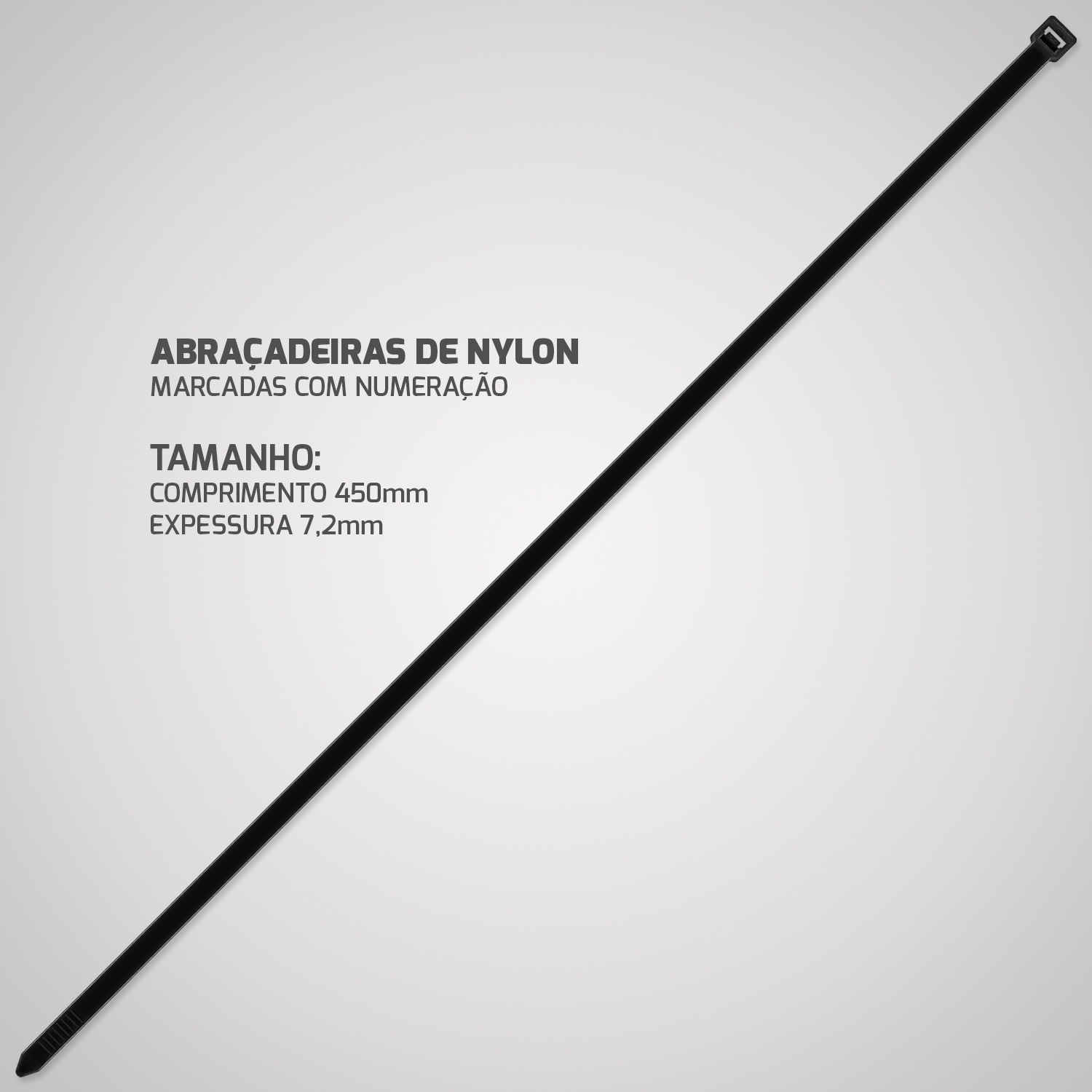 abraadeira  de nylon 7,2 450mm pct c, 50 un mbtech