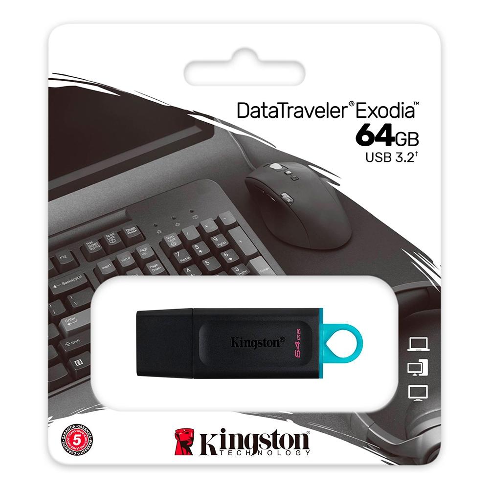 pen drive 64 gb kingston dt exodia  usb 3.2