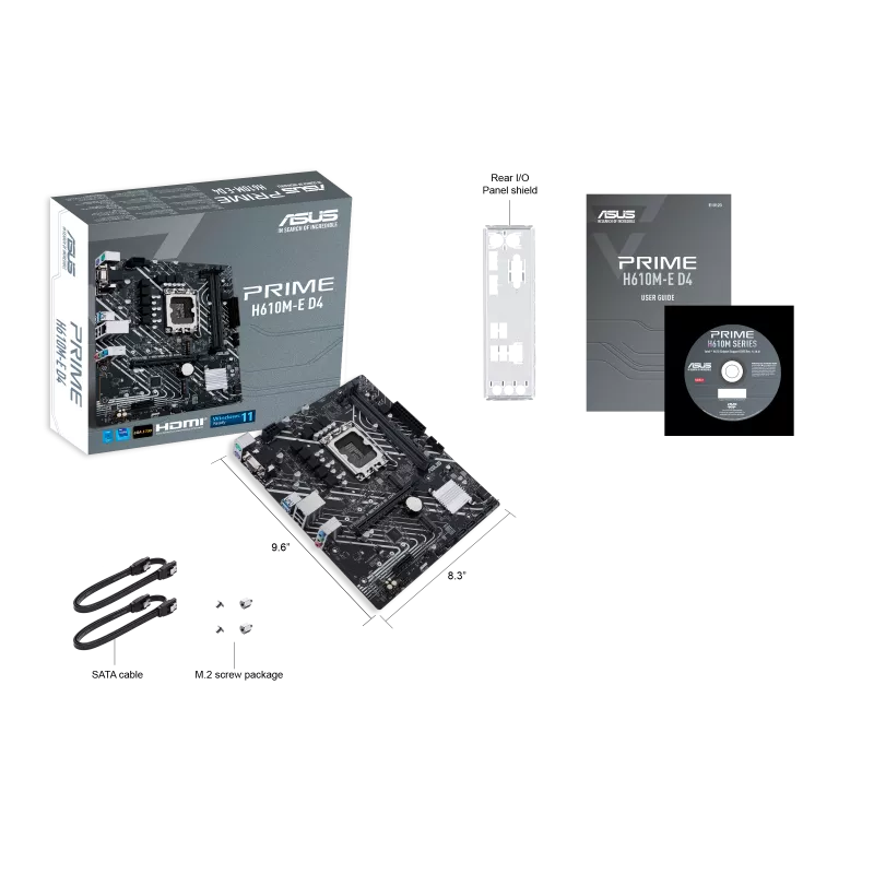placa mae 1700 asus prime h610m-e d4 ddr4 12 ger