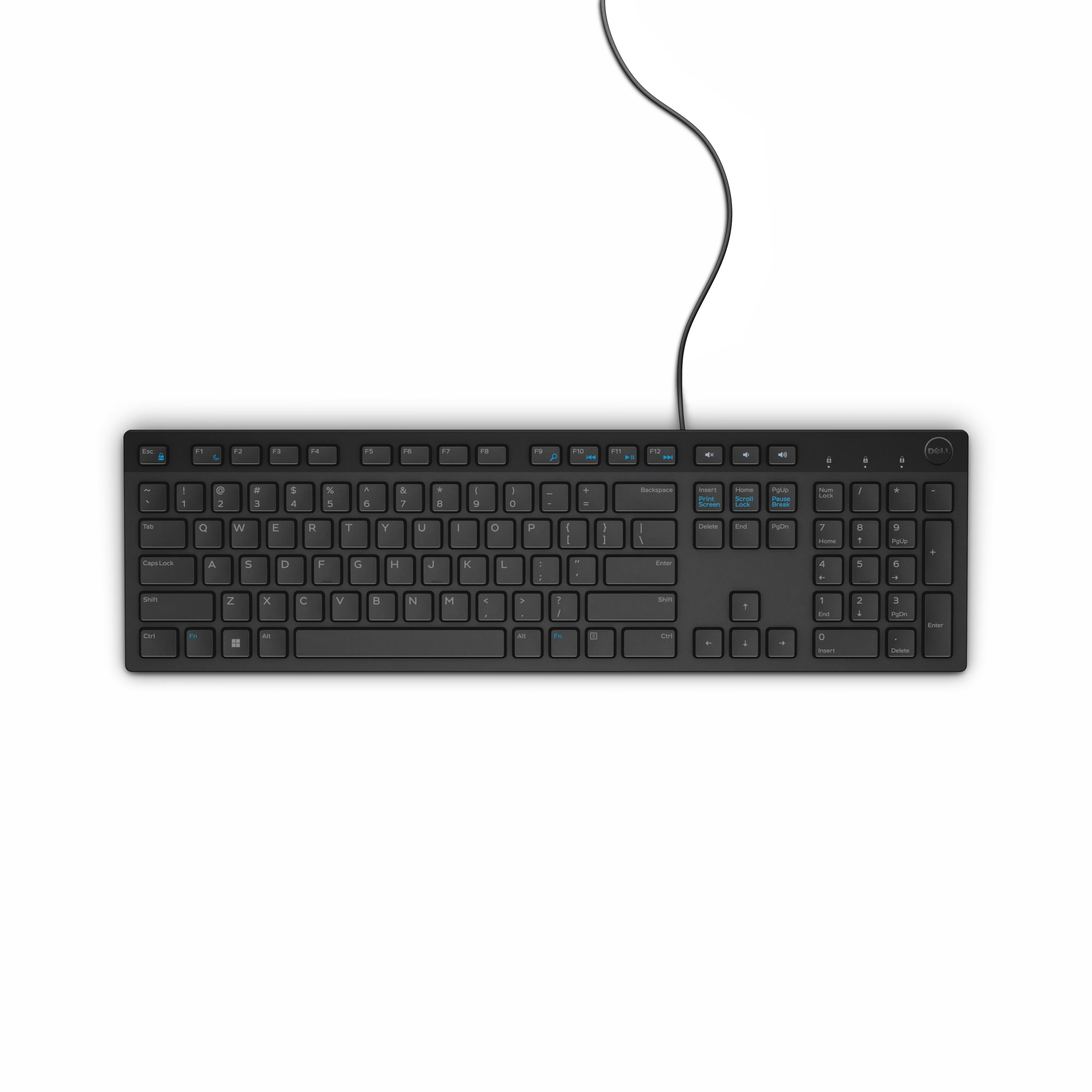 teclado optico usb dell kb216 preto