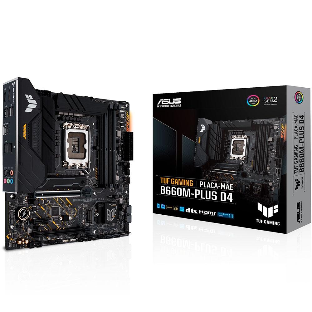 placa mae 1700 asus b660m plus d4 tuf gaming ddr-4