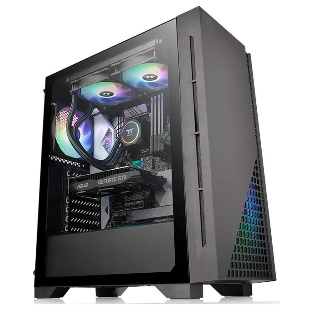 gabinete thermaltake gamer h330tg preto