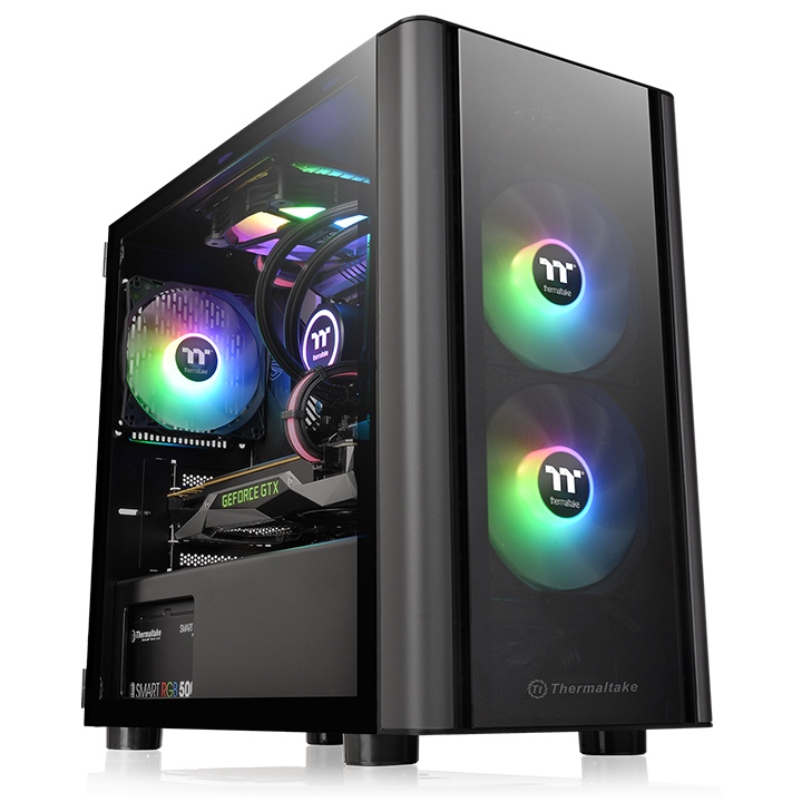 gabinete thermaltake gamer v150tg preto