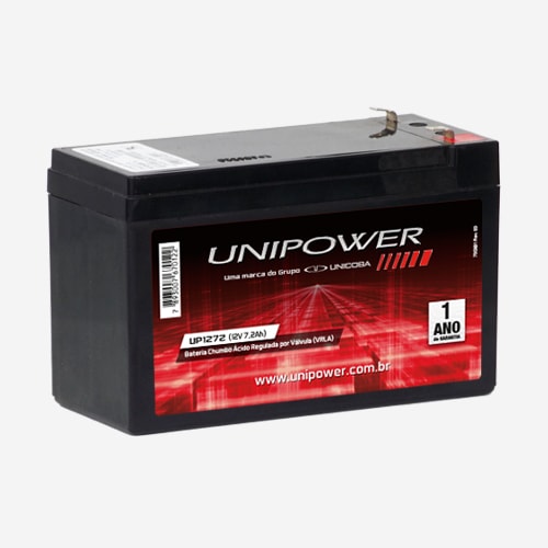 bateria selada  7,2 ah 12v estacionaria unipower