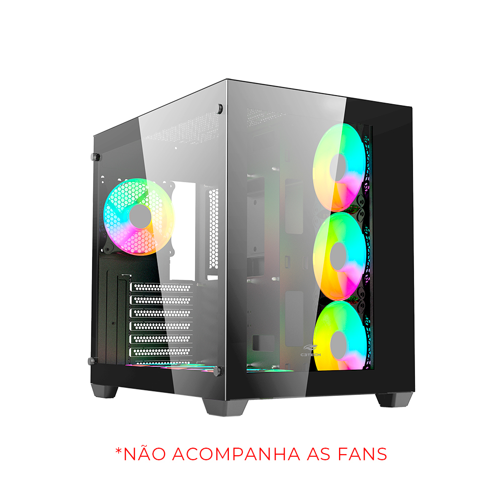 gabinete c3tech gamer aquarius mt-g910 sem fonte
