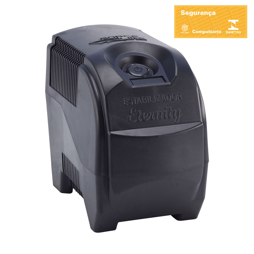 estabilizador 300va forceline monovolt preto