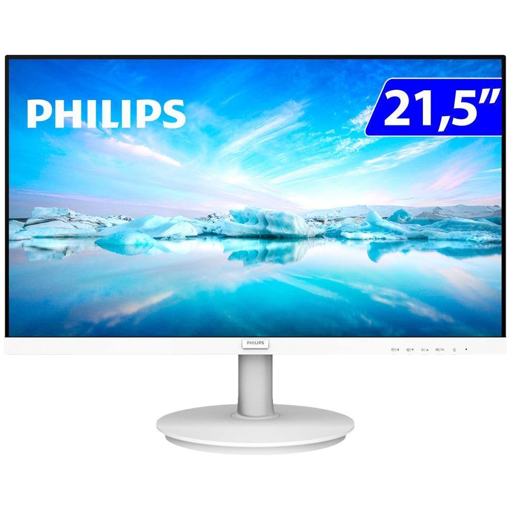 monitor lcd led 21.5 philips 221v8lw branco