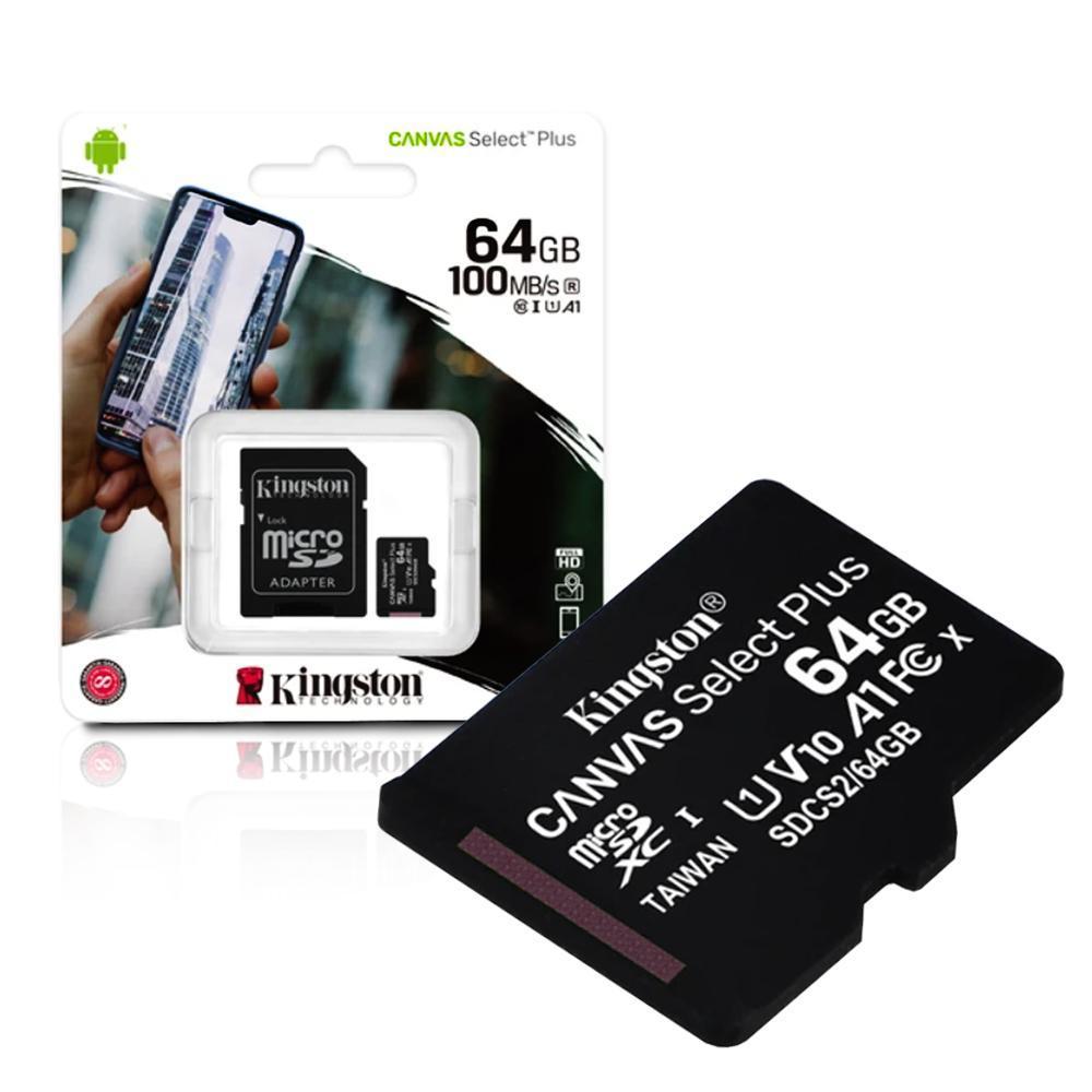 micro sd c, adaptador 64gb cl10 kingston sdcs2, 64gb